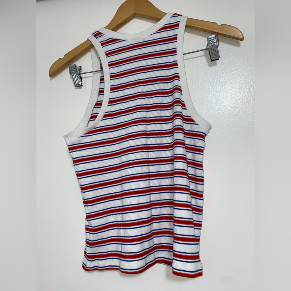 Maeve White Ribbed Tank - Picture 11 of 12